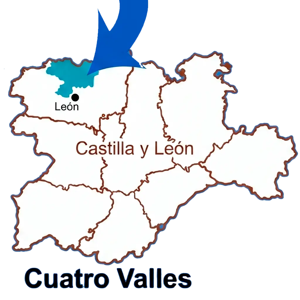 Mapa Comarca Cuatro Valles León