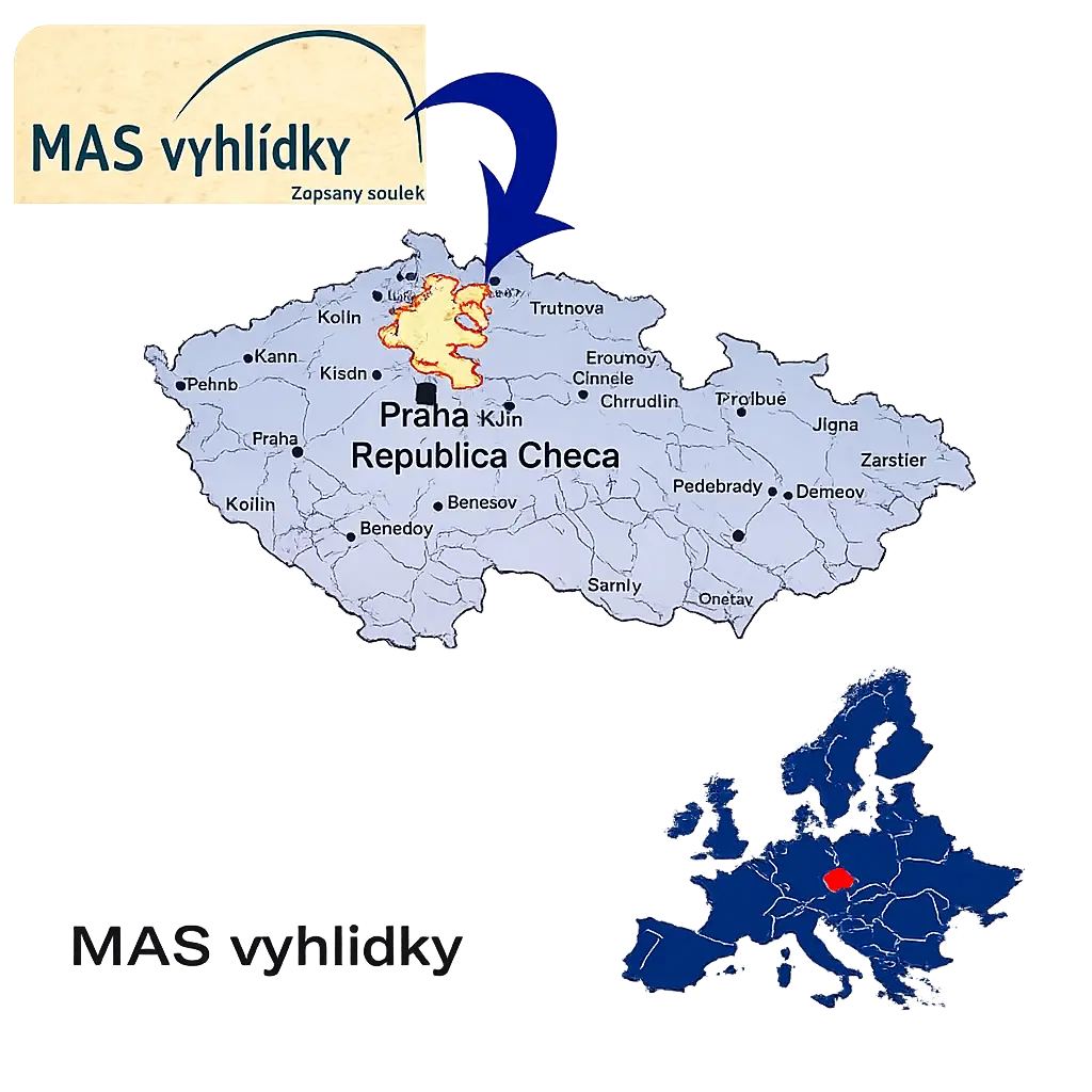 Mapa Geográfico República Checa - MAS vyhlídky