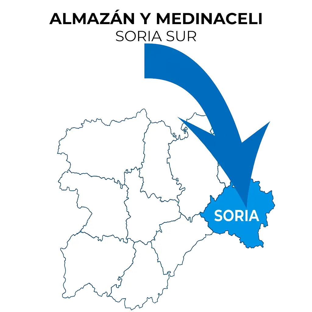 Mapa Comarca de Almazán y Medinaceli