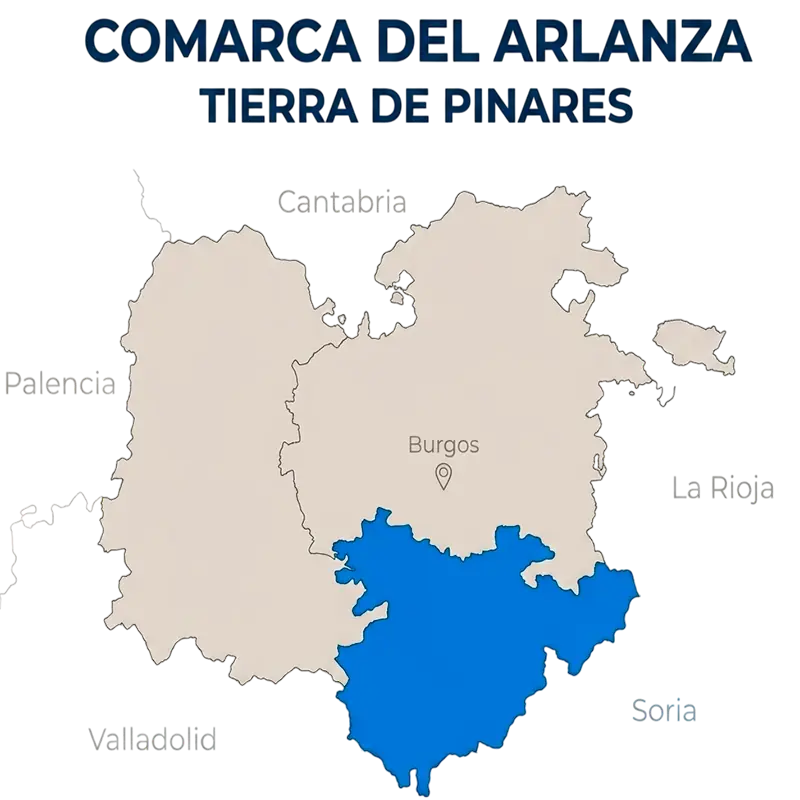 Mapa Comarca del Arlanza Burgos