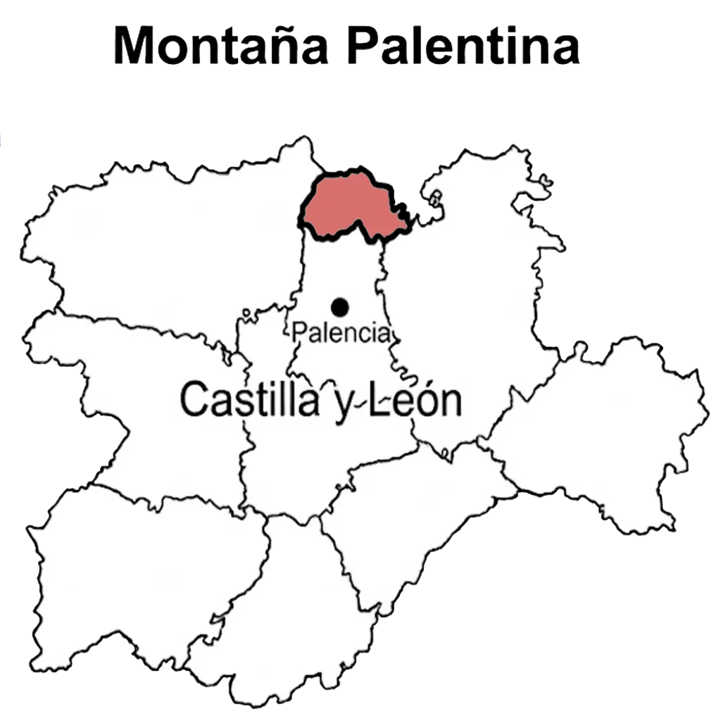Mapa Comarca Montaña Palentina