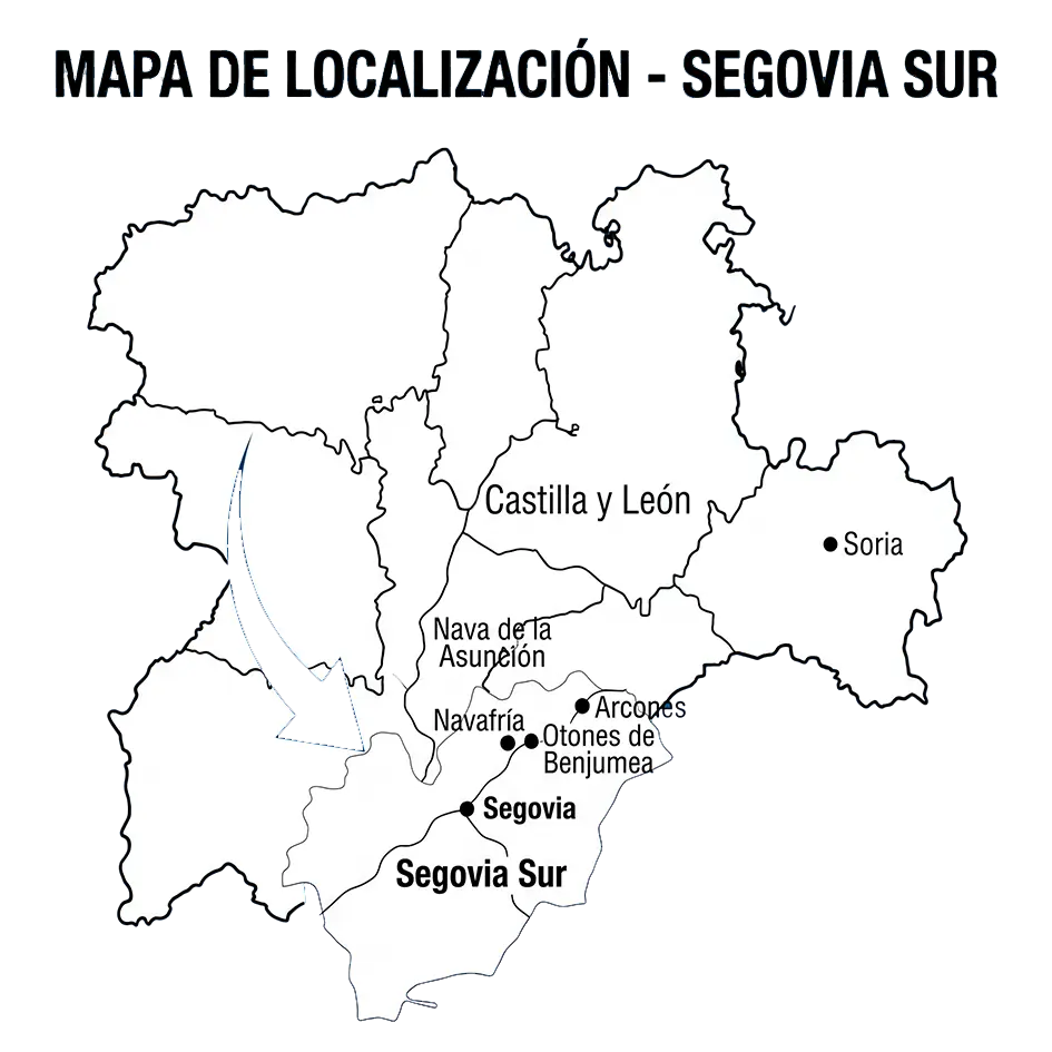 Mapa Comarca Segovia Sur