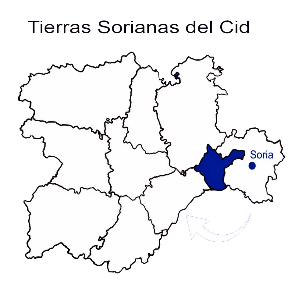 Mapa Comarca Tierras Sorianas del Cid